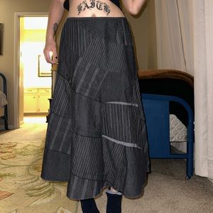 Sandro sportswear maxi-midi patchwork skirt